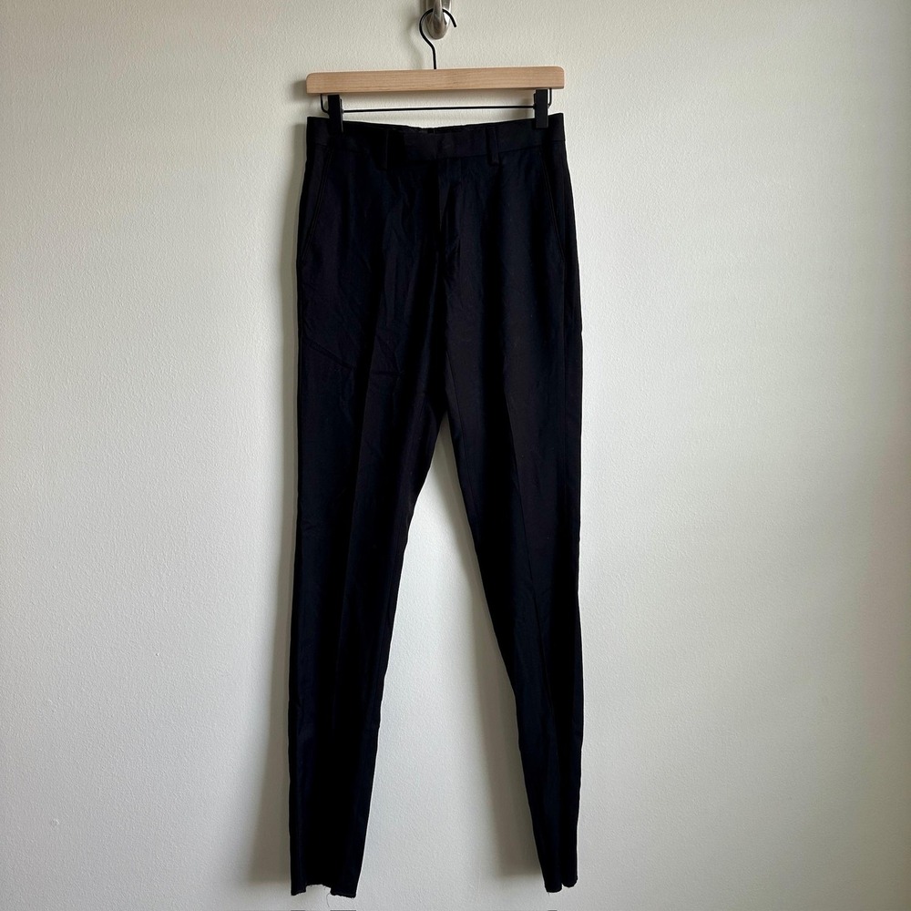 Soul of London 27R Black Slim Fit Stretch‎ Poly Blend Office Trousers Pockets